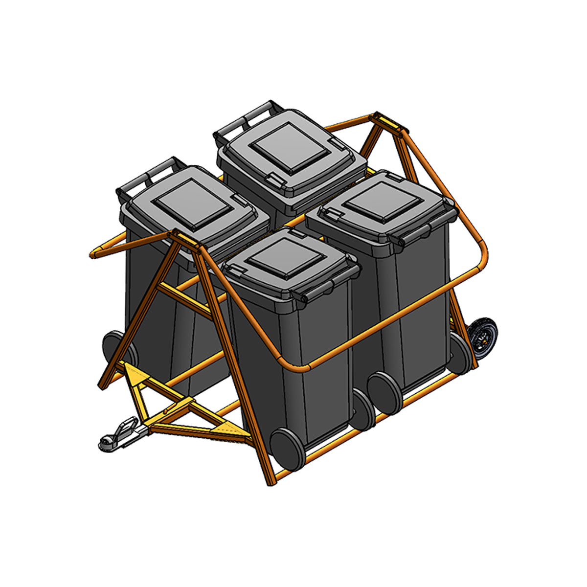 Rubbish Bin Trailer Wheelie Bin Tug Astrolift New Zealand Waste